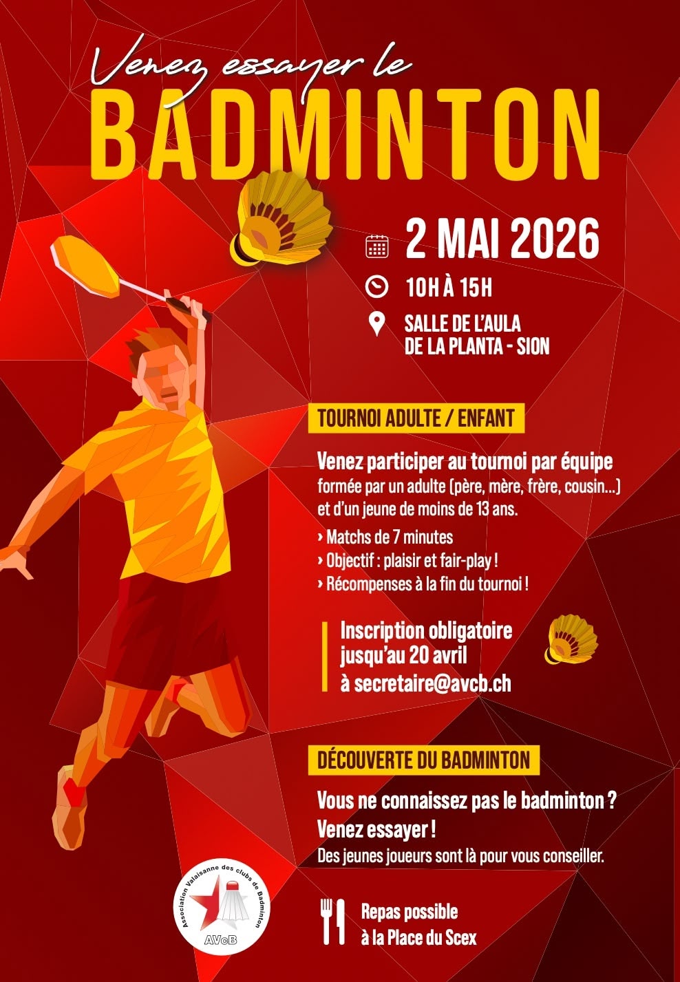 Découverte du badminton en Valais